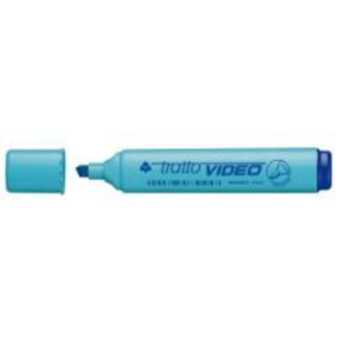 FILA EVIDENZIATORE TRATTO VIDEO AZZURRO 12 Pz